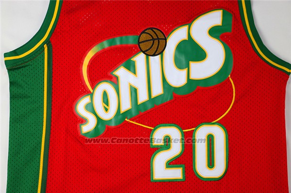 Maglia Seattle SuperSonics Gary Payton #20 Historic Retro Rosso